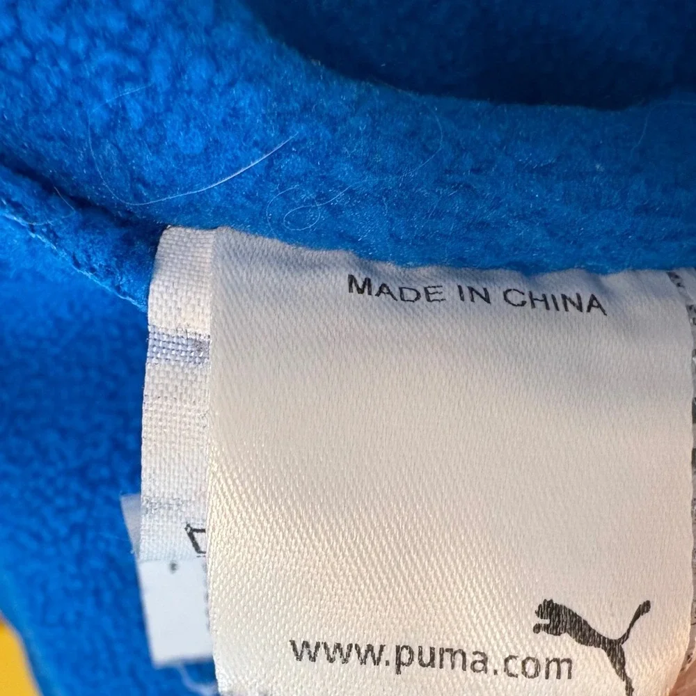 Puma Golf Mens XL Blue Quarter Zip Pullover Performance Sweatshirt 563072